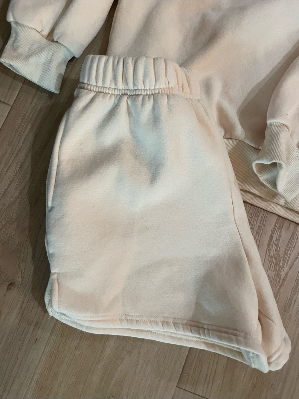Women's Cream Half-Zip Fleece Sweatshirt, Small - Picture 4 of 5